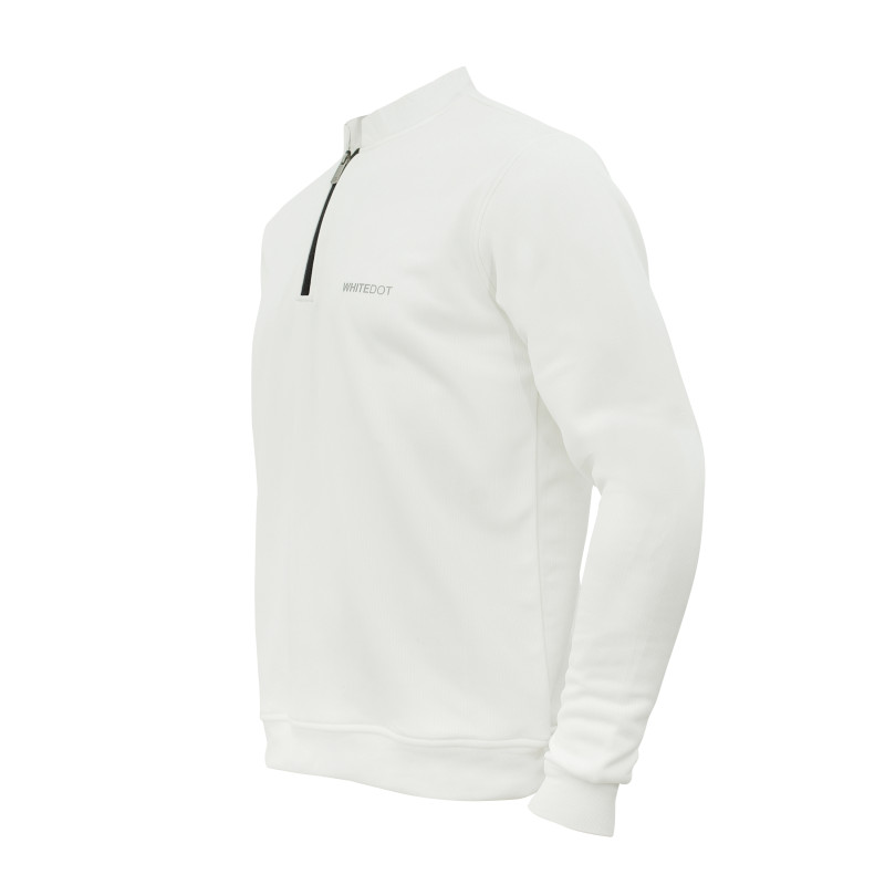 Whitedot Off White Zip Up Full Sleeves Cricket Jumper Whitedot Off White Zip Up Full Sleeves Cricket Jumper